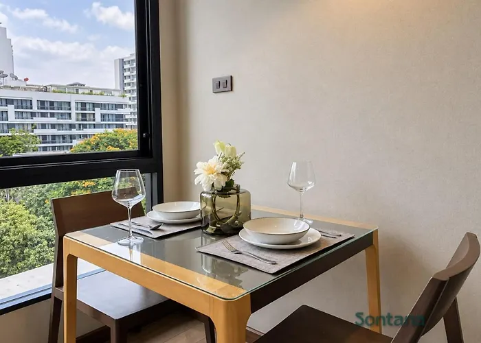 Apartment Tropical Haven 1br - Ultra Fast Wifi - Thong Lo